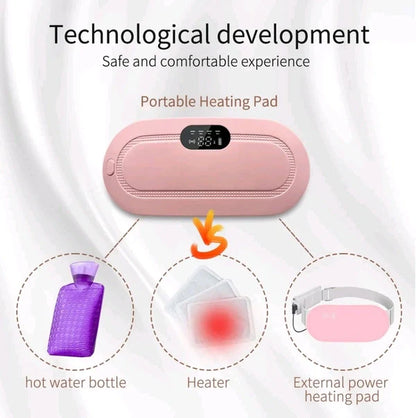 Periods Massager, Fast Heating Pad with 3 Heat Levels and 4 Massage Modes